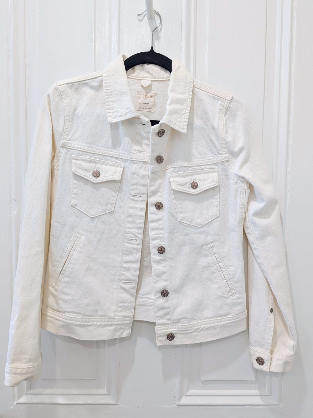 J. Crew Cream Denim Jacket 100% Cotton | Xsmall